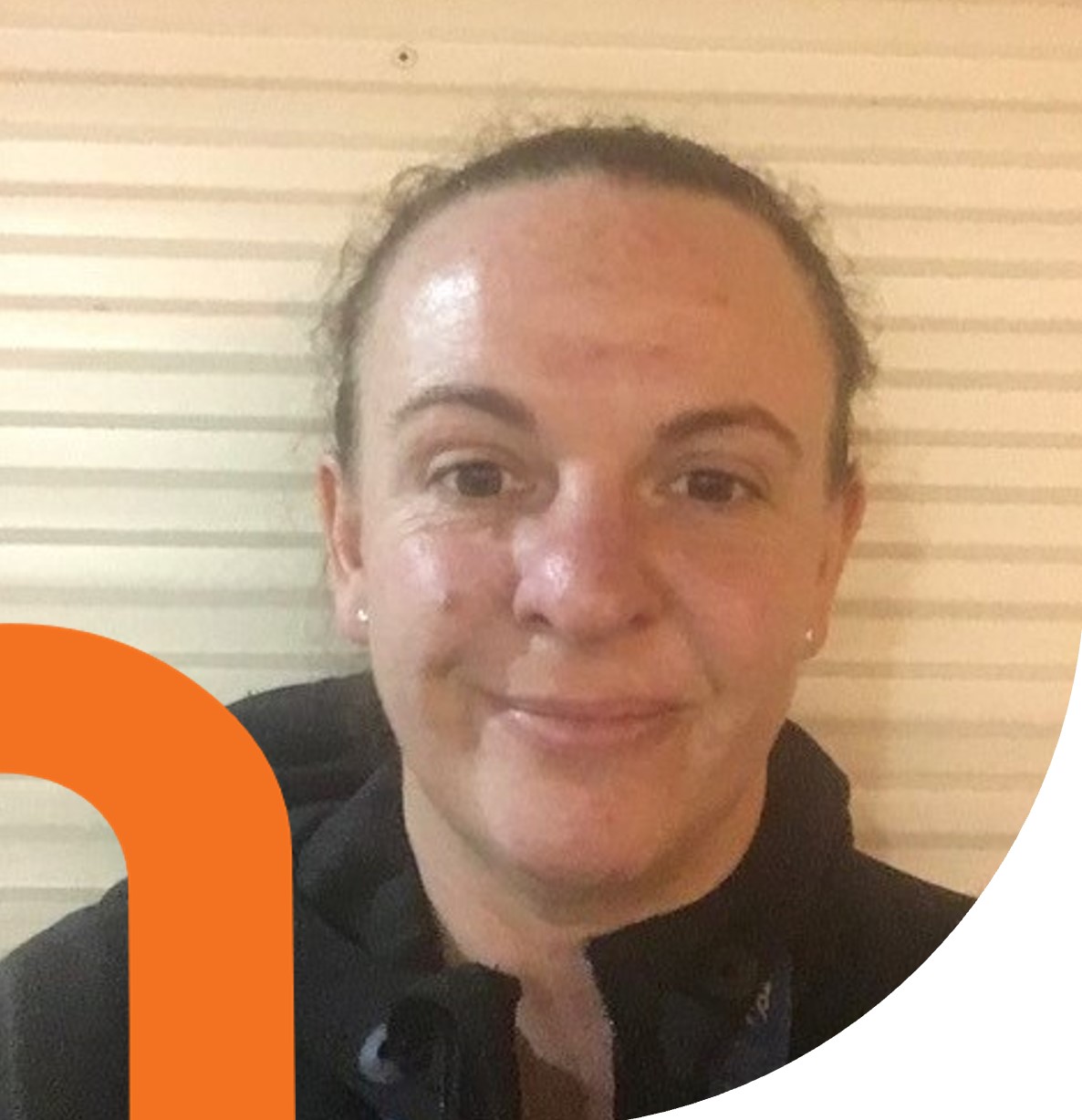 Female track protection worker