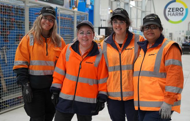 Women electrical trainees from different backgrounds